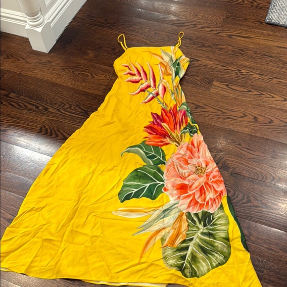 FARM Rio Yellow Floral Maxi Dress - Picture 1 of 4